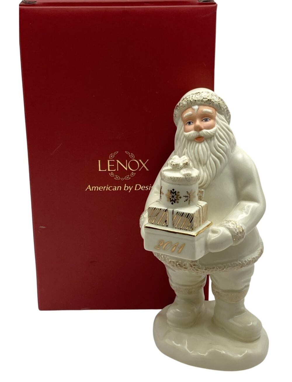 2011 Lenox 6.5" Santa Holding Presents with Original Box